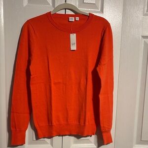 GAP for good crew neck orange long sleeve sweater in size XS NWT